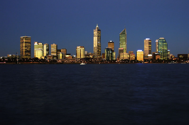 Perth skyline at Swan River