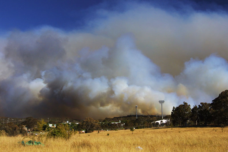 Bruce Ridge on fire